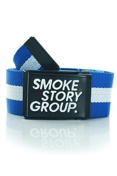 SmokeStoryGroup - Pasek Smoke Story Group Chabrowy/Biały