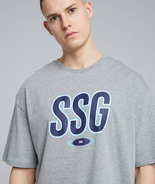 Smoke Story SSG DOUBLE T-Shirt Oversize Szary