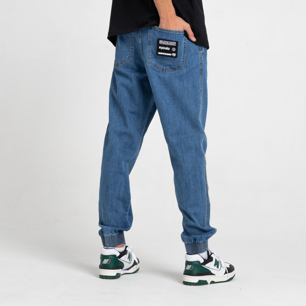 El Polako STICKER Jogger Slim Jeans z Gumą Light
