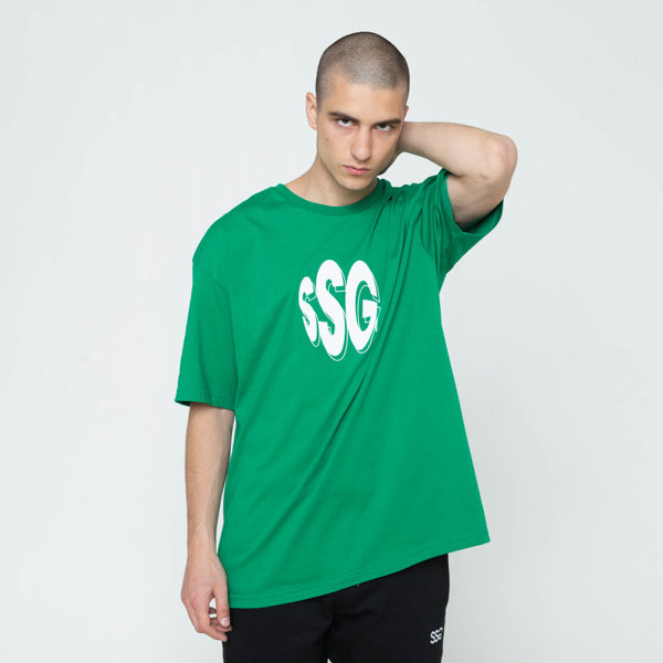 T-Shirt Oversize Smoke Story SSG Ball Zielony
